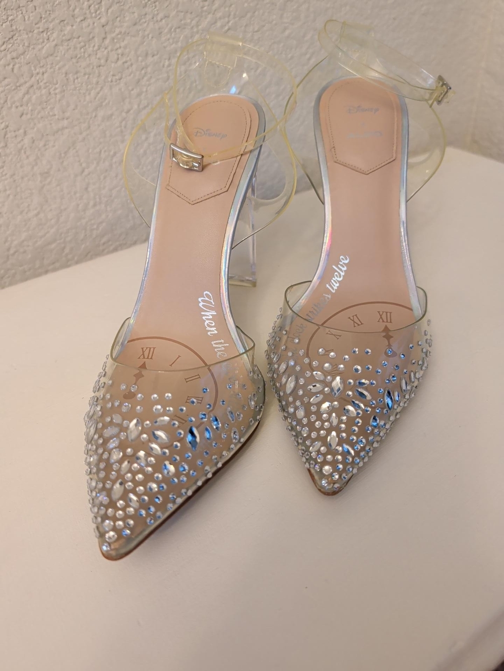 Disney Cinderella “There’s No Midnight” Crystal Heels Size 9